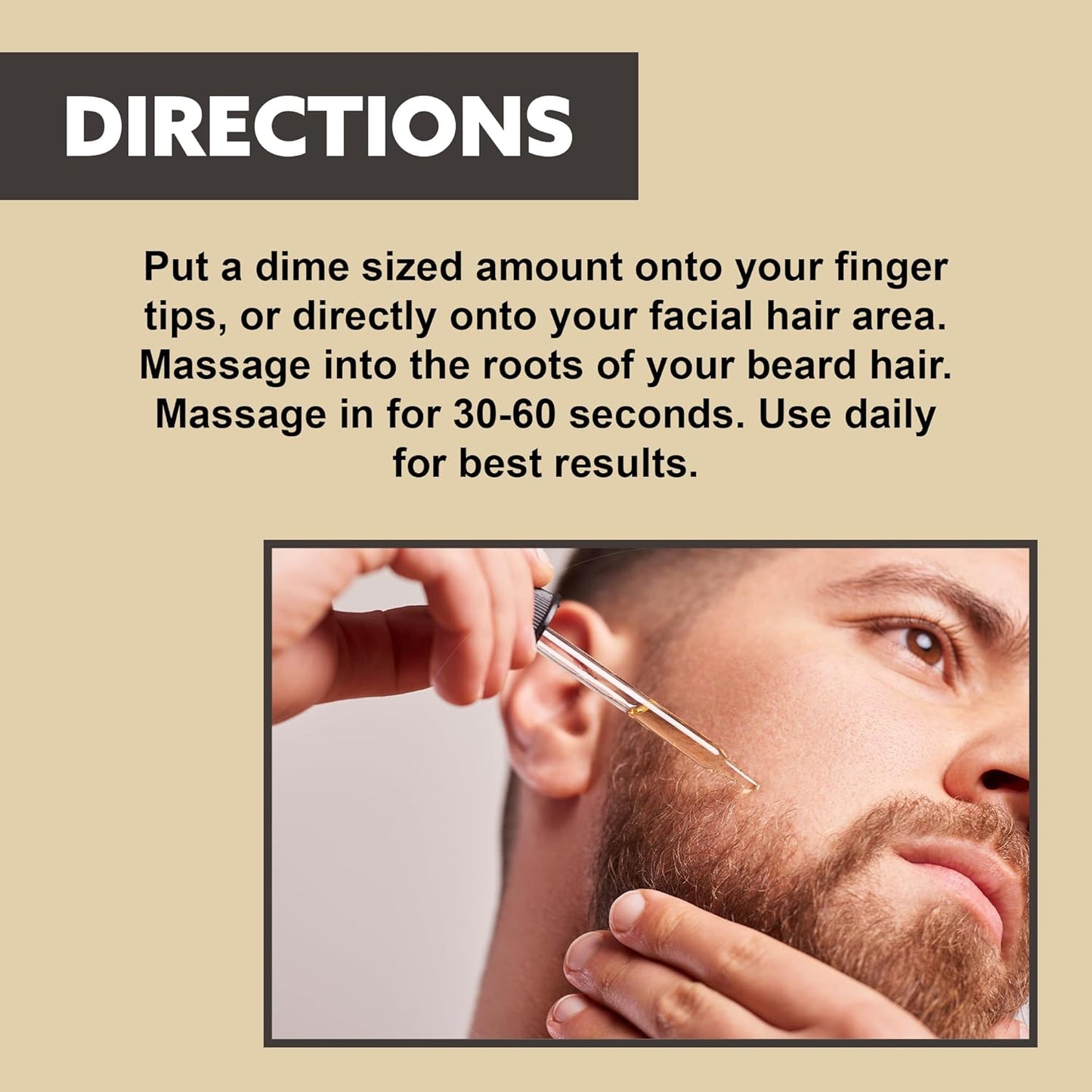 Crafted Beards Beard Growth Oil Serum - 1 fl Oz - Unscented - Helps Grow A Thicker Beard, Improves Beard Health, Fills in Thin and Patchy Spots - (1 Pack)