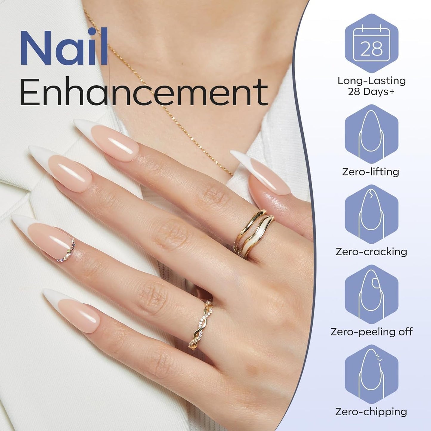 modelones Gel Top Coat, 2Pcs Clear Glossy Finish No Wipe Top Coat Summer Gel Nail Polish, Acrylic Nails Soak Off Nail Lamp Nail Art Home and Professional Manicure 10ML