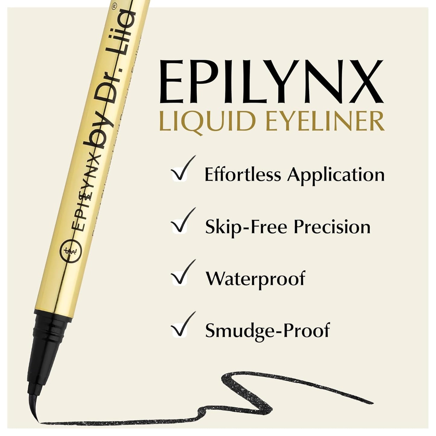 Waterproof Eyeliner - Smudge-Proof Liquid Eyeliner Pen with Precision Tip for Smooth, Long-Lasting Application - Vegan, Hypoallergenic & Gluten-Free Eye Liner - 2mL Shimmer Black