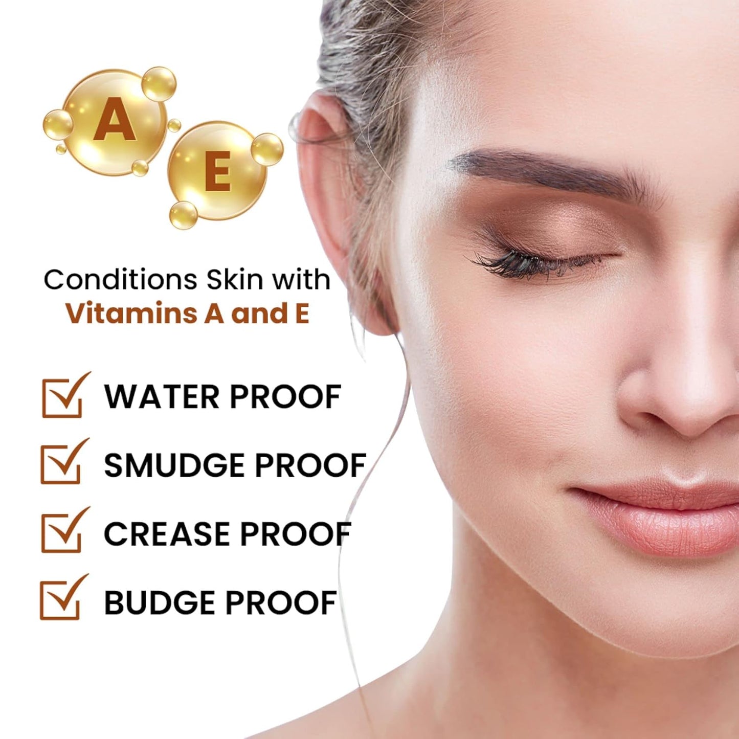 Mommy Makeup Any Wear Creme Eyeshadow - Waterproof, Crease-Proof, Long Lasting, High Pigment, Oil-free - Cream to Powder for Eyes, Cheeks & Lips (Misty Mocha)