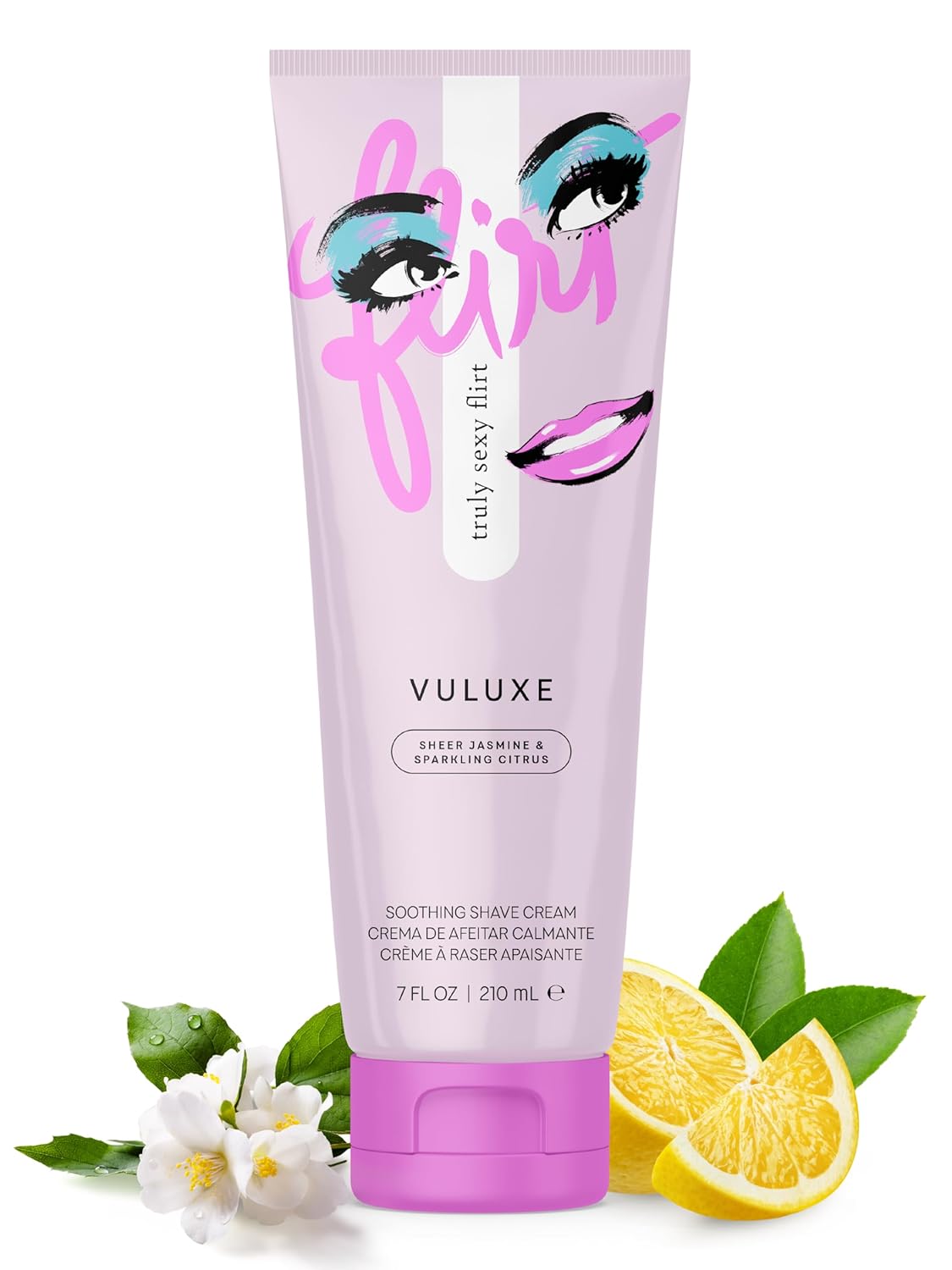 Pure Romance - Vuluxe Shaving Cream for Women - Truly Sexy Flirt (7 fl oz) - Prevents Razor Bumps & Irritation - Orchid, Blackberries, Vanilla - Foaming Shave Cream Moisturizer - Skin Care & Self Care