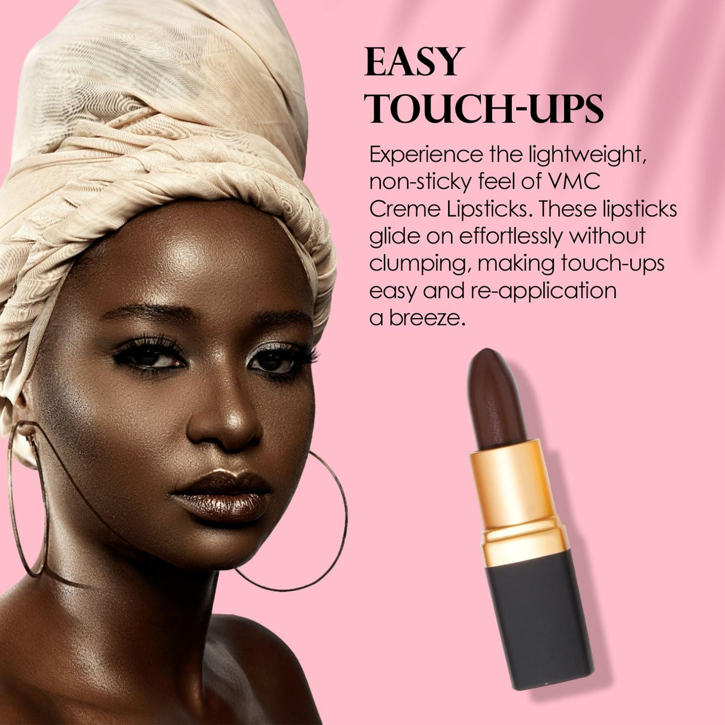 Vera Moore Cosmetics Soft Creme Lipstick - with Maximum Hydration & Moisture, Long Lasting Light Weight Opaque Color & Staying Power - Won't Feather or Fade - Fragrance & Paraben Free (Chocolate)