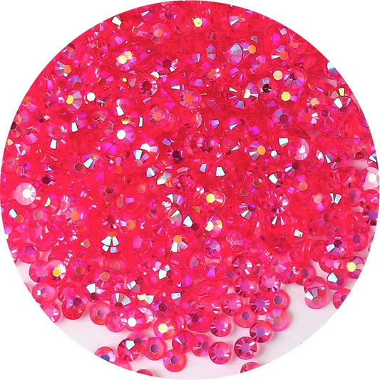 2250 Pcs SS16 4mm AB Flatback Rhinestones for Nails Art Crafts Transparent Glitter Round Gems Crystals DIY Clothes Shoes(Clear Light Rose Red AB)
