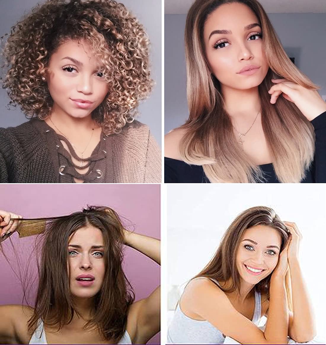 Complex Brazilian Keratin Blowout Hair Treatment 4 Bottles 300ml Value Kit Includes Sulfate Free and Easy Comb Queratina Keratina Brasilera Tratamiento