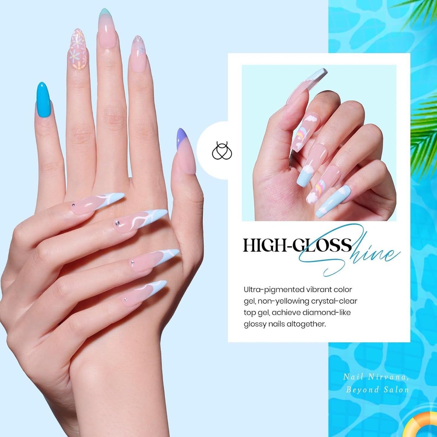 Beetles Summer Gel Nail Polish Set, 20 Colors Pastel Neon Pink Yellow Green Blue White Glitter Gel Nail Polish Kit Base Coat Matte Glossy Top Coat Soak off Uv Gift for Women