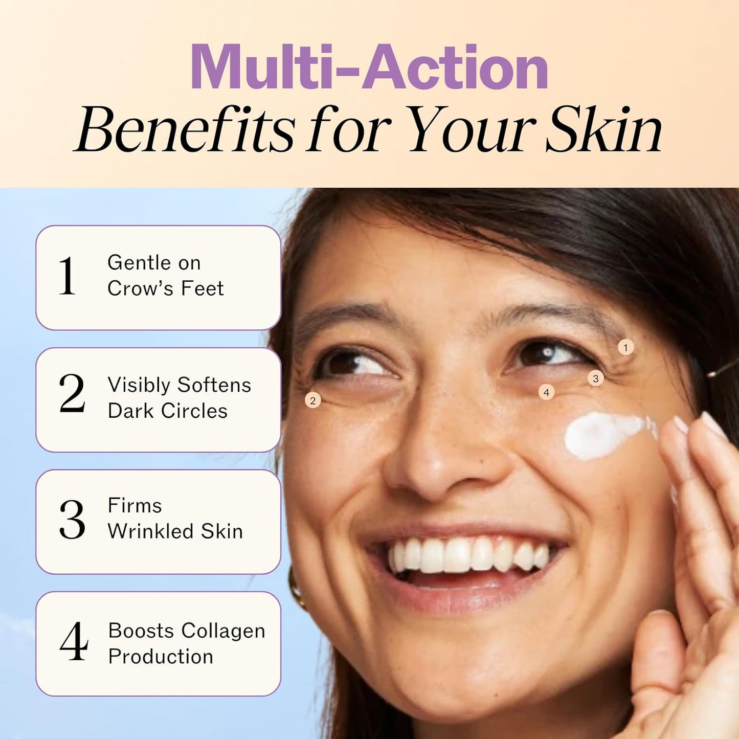 LilyAna Naturals Eye Cream for Dark Circles and Puffiness, Under Eye Cream for Wrinkles and Bags, Anti Aging Cream helps Improve Dryness; for Sensitive Skin 0.5 oz