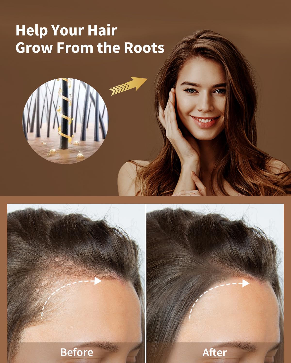 Hair Serum Applicator & Rosemary Oil & Moroccan Argan Oil, Scalp Massager for Hair Growth, Scalp Care Essential Oil Set for Men and Women