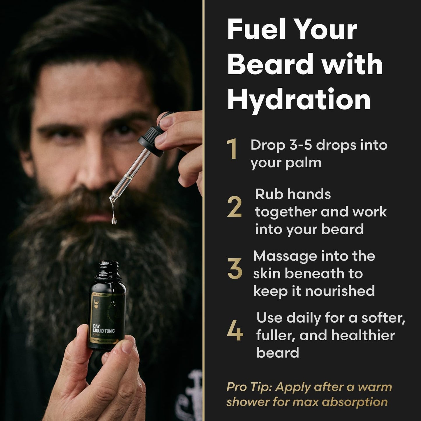 The Beard Struggle - Day Liquid Tonic Beard Oil - Platinum Collection, Surtr's Fury - Beard Oil for Men - Moisturize, Softens Hair, Reduces Itch - Day Time Beard Growth Oil (1 Fl oz)