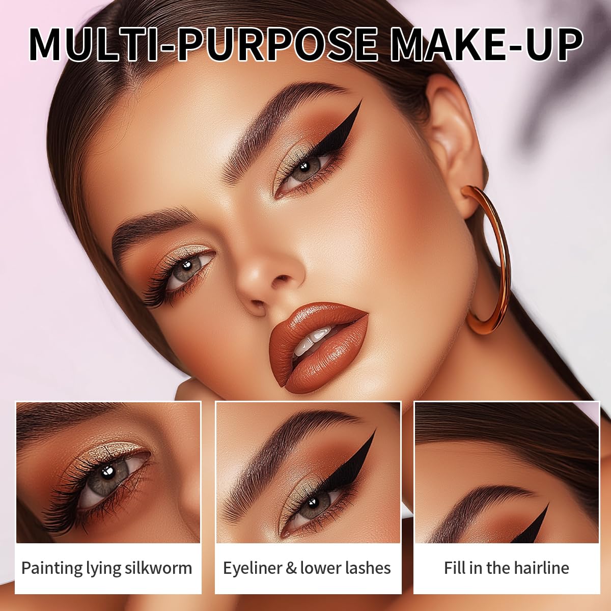 2 Pack Microblading Eyebrow Pencils for Women,2-in-1 Dual-Ended Eye Brow Pen with 2-Fork-Tip and Precise Brush-Tip, Waterproof Long Lasting Eyebrow Pen for Natural Hair-Like Brows(Dark Brown*2)