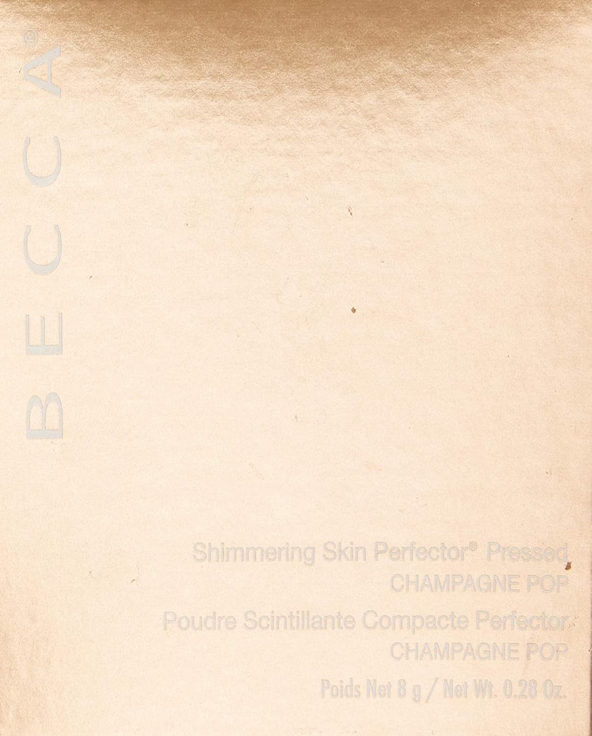 BECCA Shimmering Skin Perfector Pressed Highlighter, Champagne Pop for Women, Soft Gold with Peachy-Pink Pearl, 0.28 Oz