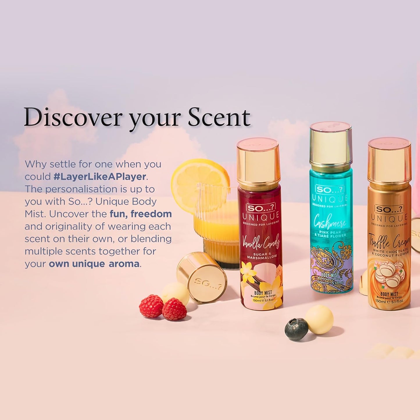 So...? Unique Body Mist - Truffle Cream for Women - 5.1 oz Body Mist - Pack of 3