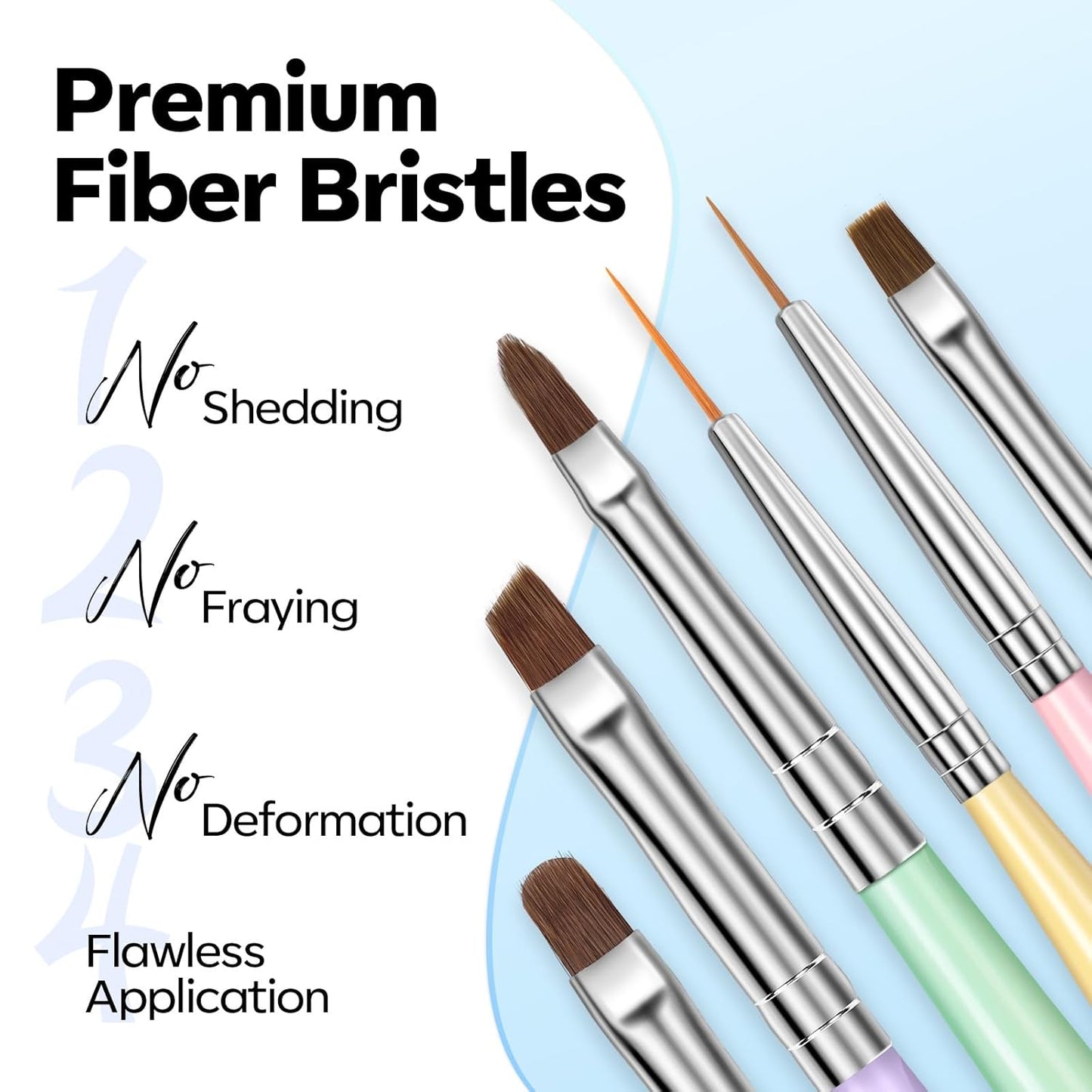 Modelones Nail Art Brushes Set, Nail Brush kit Gel Polish, Extension Gel, Liner, Clean up, Carving, Apex Building, Dotting Pens Professional Tools for Drawing Painting 3D Design Salon & DIY Use