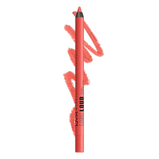 NYX PROFESSIONAL MAKEUP Line Loud Lip Liner, Longwear and Pigmented Lip Pencil with Jojoba Oil & Vitamin E - Stay Stuntin' (Midtone Bright Orange)