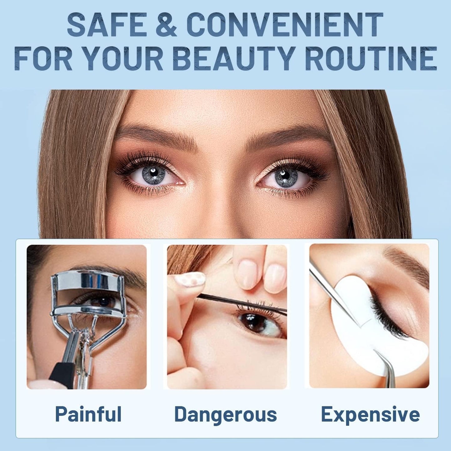 Heated Eyelash Curlers - Heated Lash Curler Best Seller Electric Eyelash Curler Rechargeable for 24H Long Lasting Natural Eyelashes, 4 Heating Modes, 8S Fast Heating, White