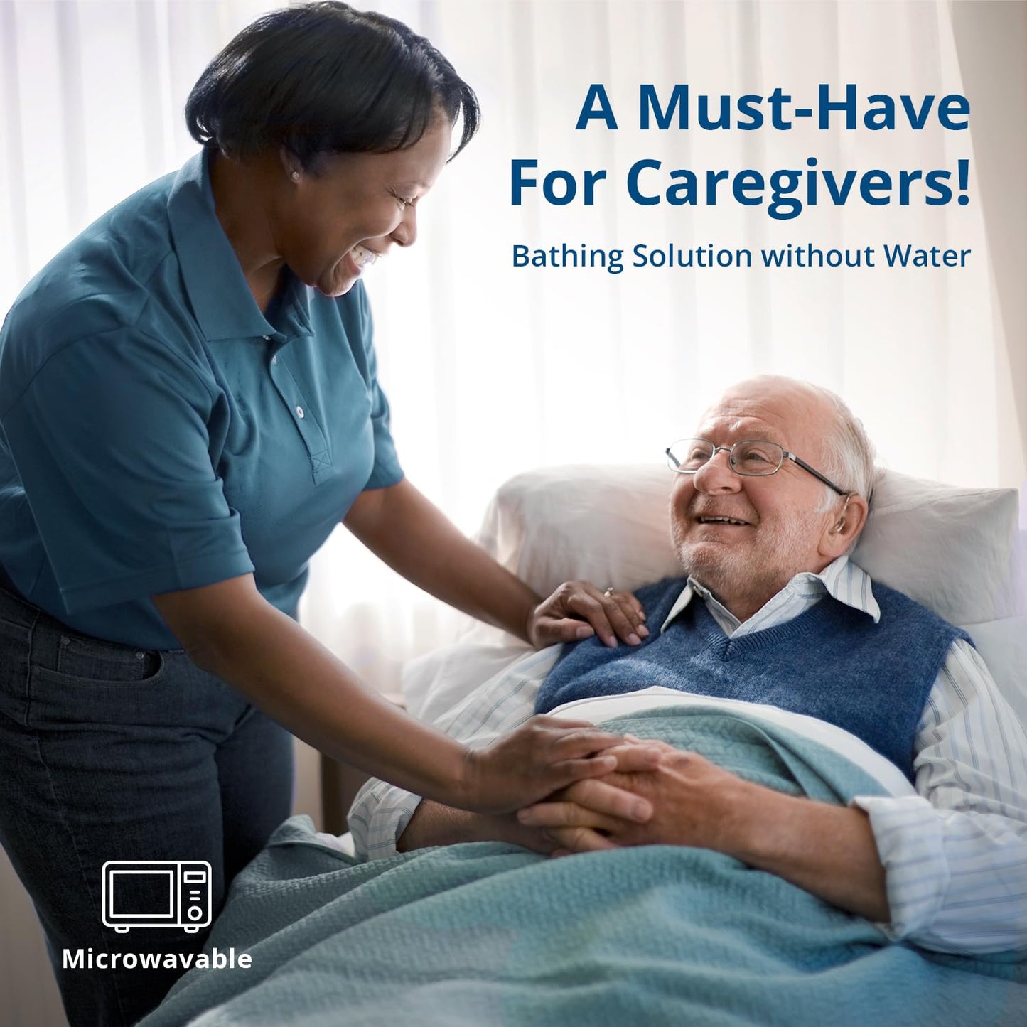 WhyWorry Ultra Thick Bathing Wipes for Adults Rinse Free, Large Body Cleansing Wipes with Aloe for Women, Men & Elderly, 8" x 12" Disposable Shower Washcloths for Gym & Camping, Fresh Scent, 100 Count