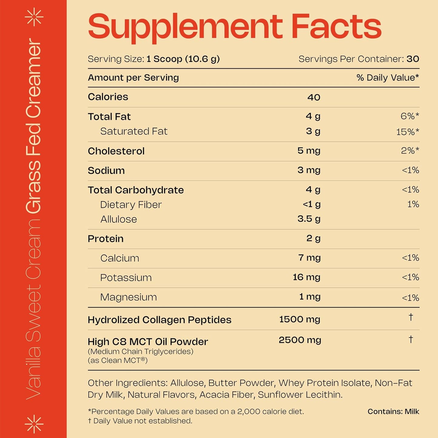 LevelUp Creamer, with Energizing MCT Oil and Collagen Peptides, Keto Coffee Creamer, Supports Natural Energy & Ketone Production - Vanilla Sweet Cream, 11 oz