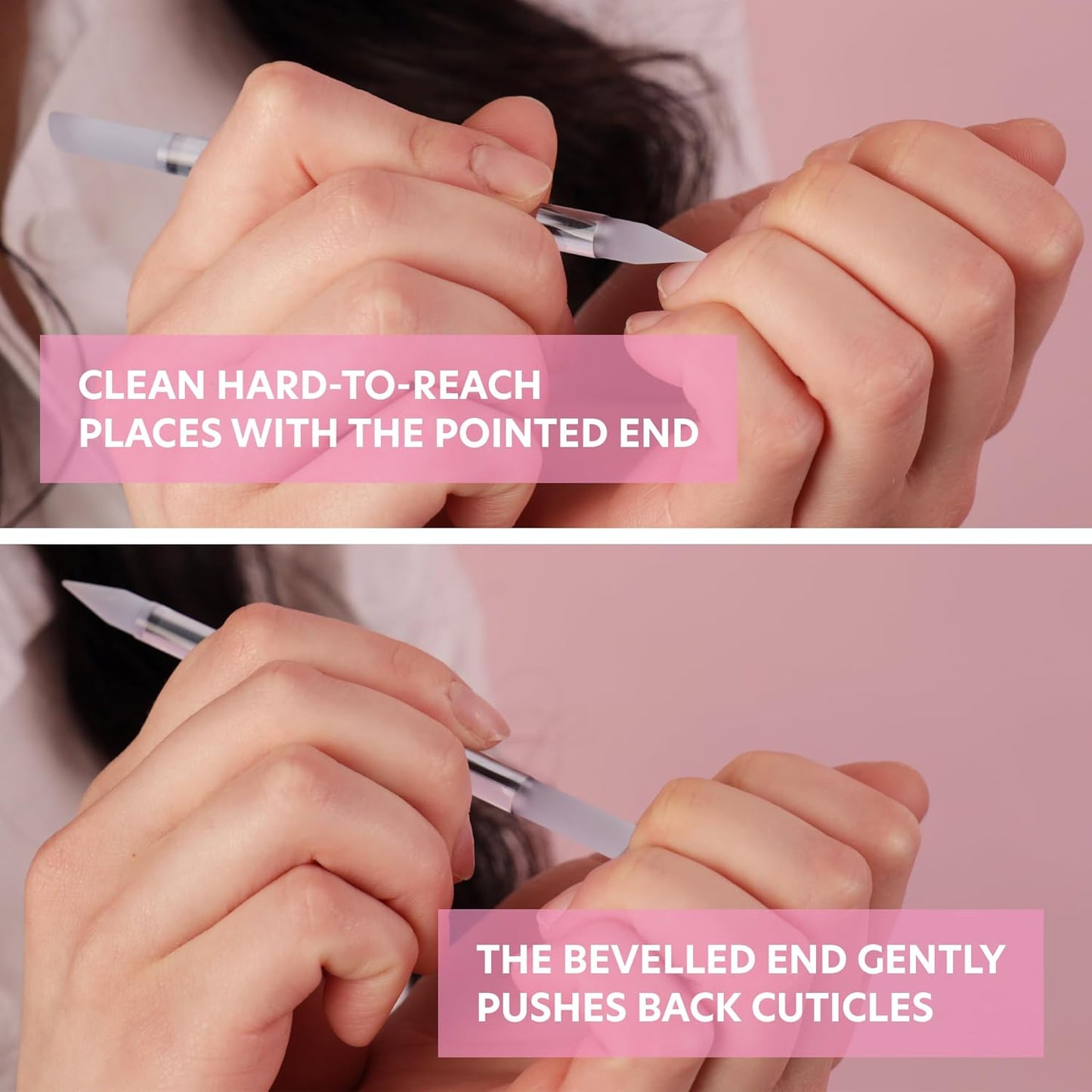 BONA FIDE BEAUTY Glass Cuticle Pusher, 1-Pieces Blue Gentle Czech Manicure Stick for Remover, Long-Lasting and Double-Sided Reusable Glass Stick