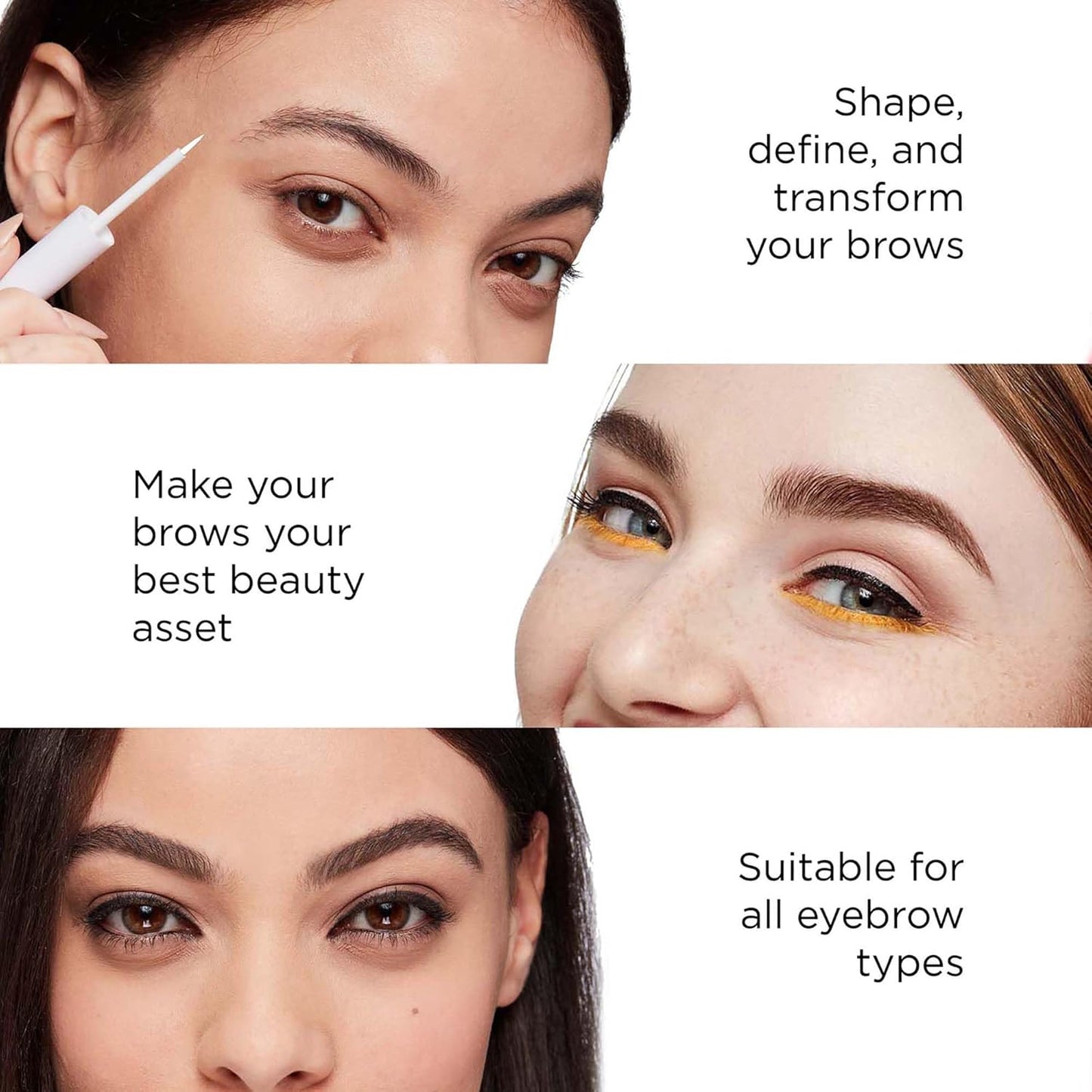 Arches and Halos Duo Luxury Brow Powder - Eyebrow Shaper and Color - Powder Compact with 2 Neutral Shades - Dark Brown - 0.1 oz