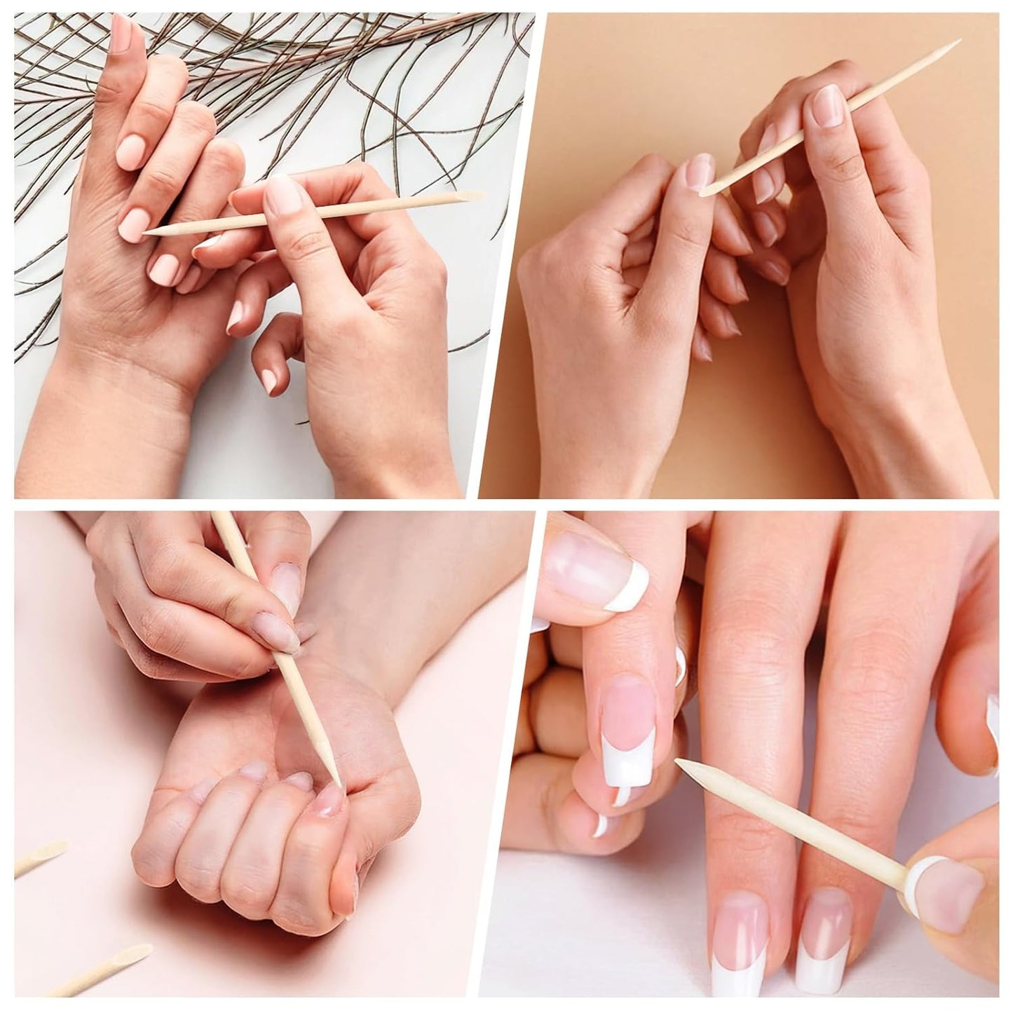 600 Pcs 4.5 Inch Orange Sticks for Nails Double Sided Multi-Use Wooden Cuticle Pusher Sticks Manicure Pedicure Tool Cuticle Sticks or Eyebrow Waxing Sticks for Facial Hair Removal