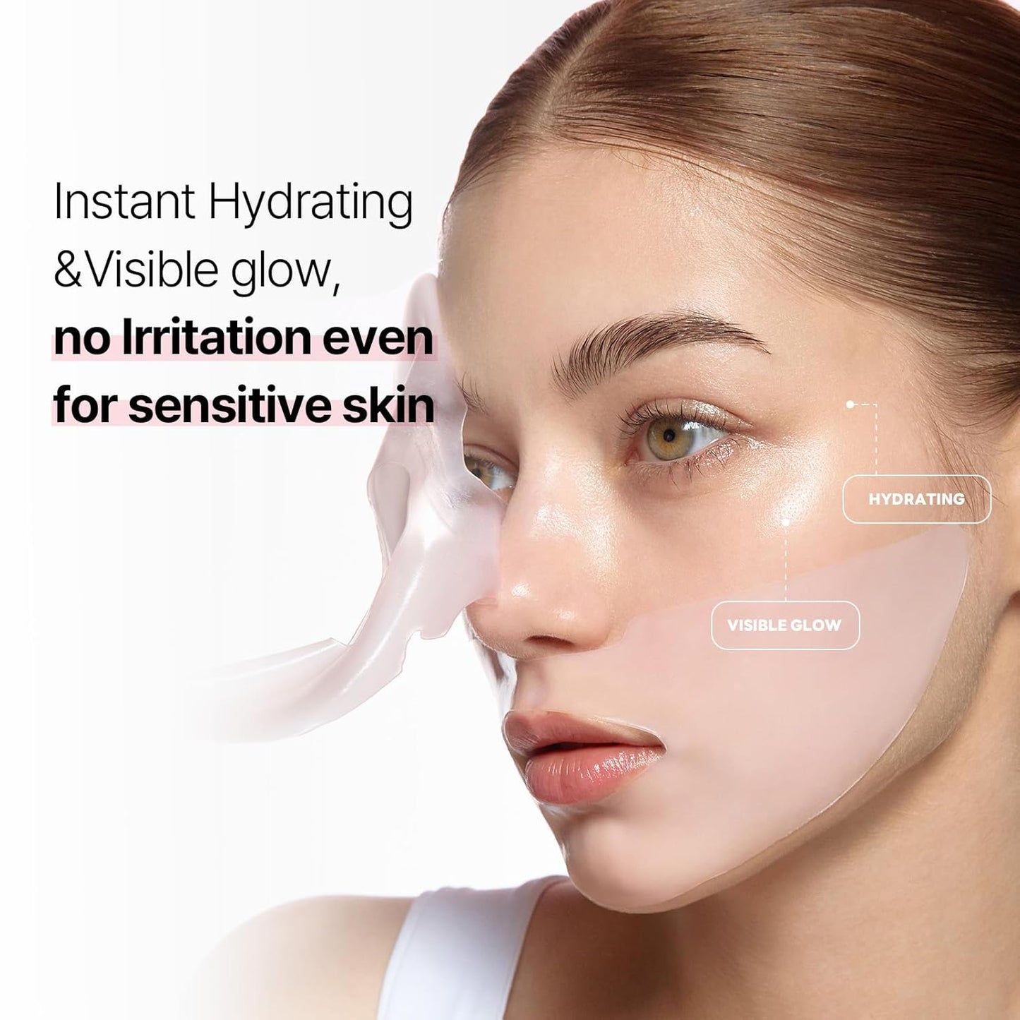 ROUND LAB Camellia Collagen Mask, 30min Hydrogel Mask, Quick Hydration, Firming&Pore Minimizing, For sensitive skin, Micro molecule collagen, Facial Mask, 34 g/1.19 Fl Oz 1ea