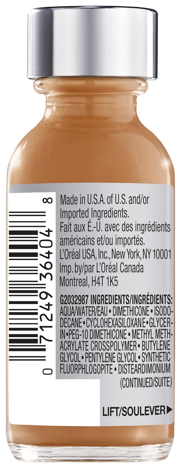 L'Oreal Paris Makeup True Match Super-Blendable Liquid Foundation, Spiced Latte W9, 1 Fl Oz,1 Count