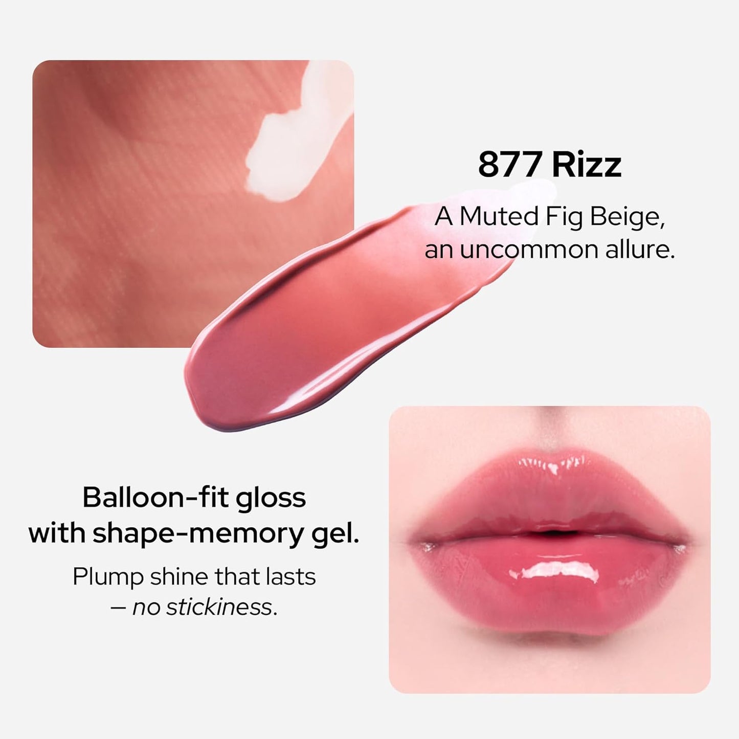 Unseen Ballon Tint, 6 Colors Set for All Skin Types. Buildable Color, Long Lasting Glossy Lip Stains, Lightweight Lip Gloss Make up (RIZZ, 1 Oz)