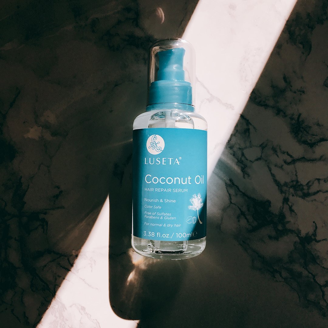 Luseta Hair Oil Hair Repair Serum Coconut Argan Marula Oil Sulfate Free Paraben Free (Coconut Oil)