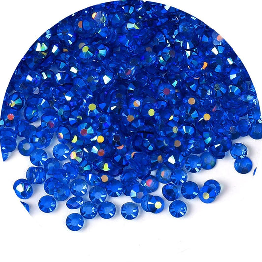 2250 Pcs SS16 4mm AB Flatback Rhinestones for Nails Art Crafts Transparent Glitter Round Gems Crystals DIY Clothes Shoes(Clear Sapphire AB)