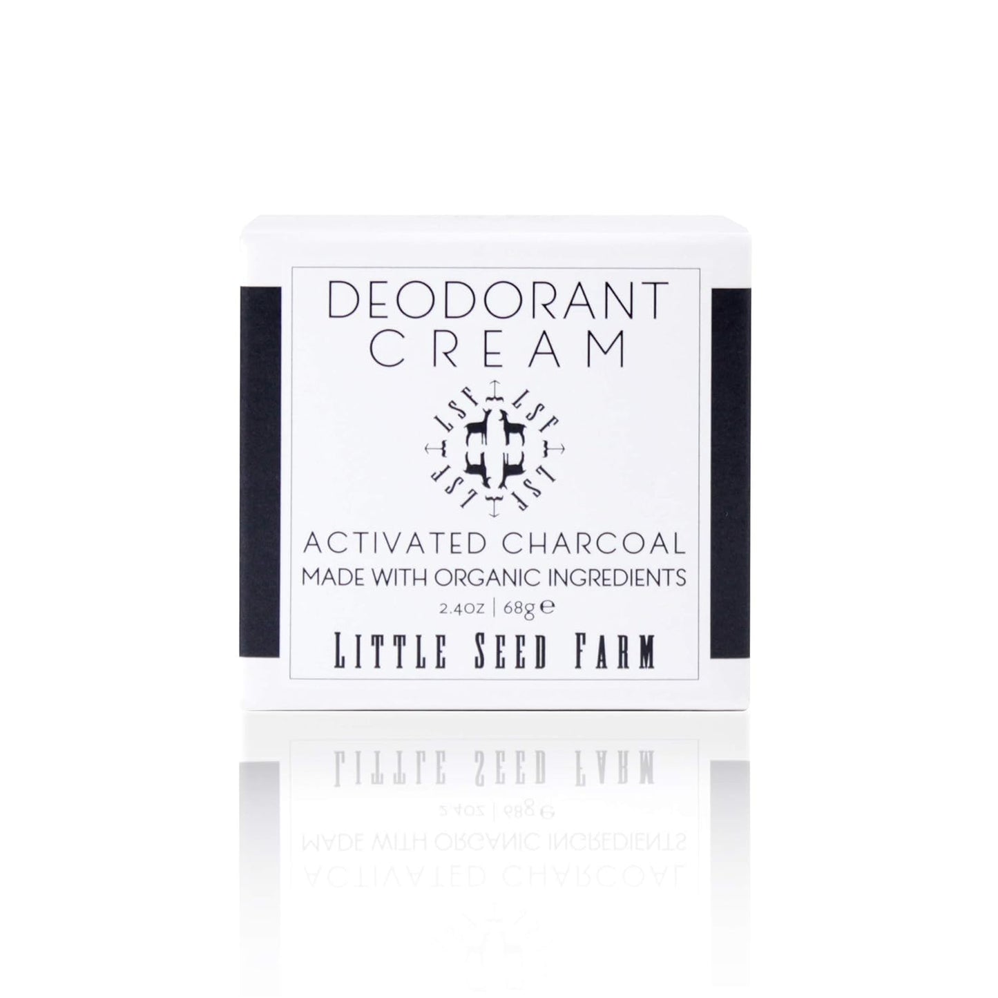 Little Seed Farm All Natural Deodorant Cream, Aluminum Free Deodorant for Women or Men, 2.4 Ounce - Activated Charcoal