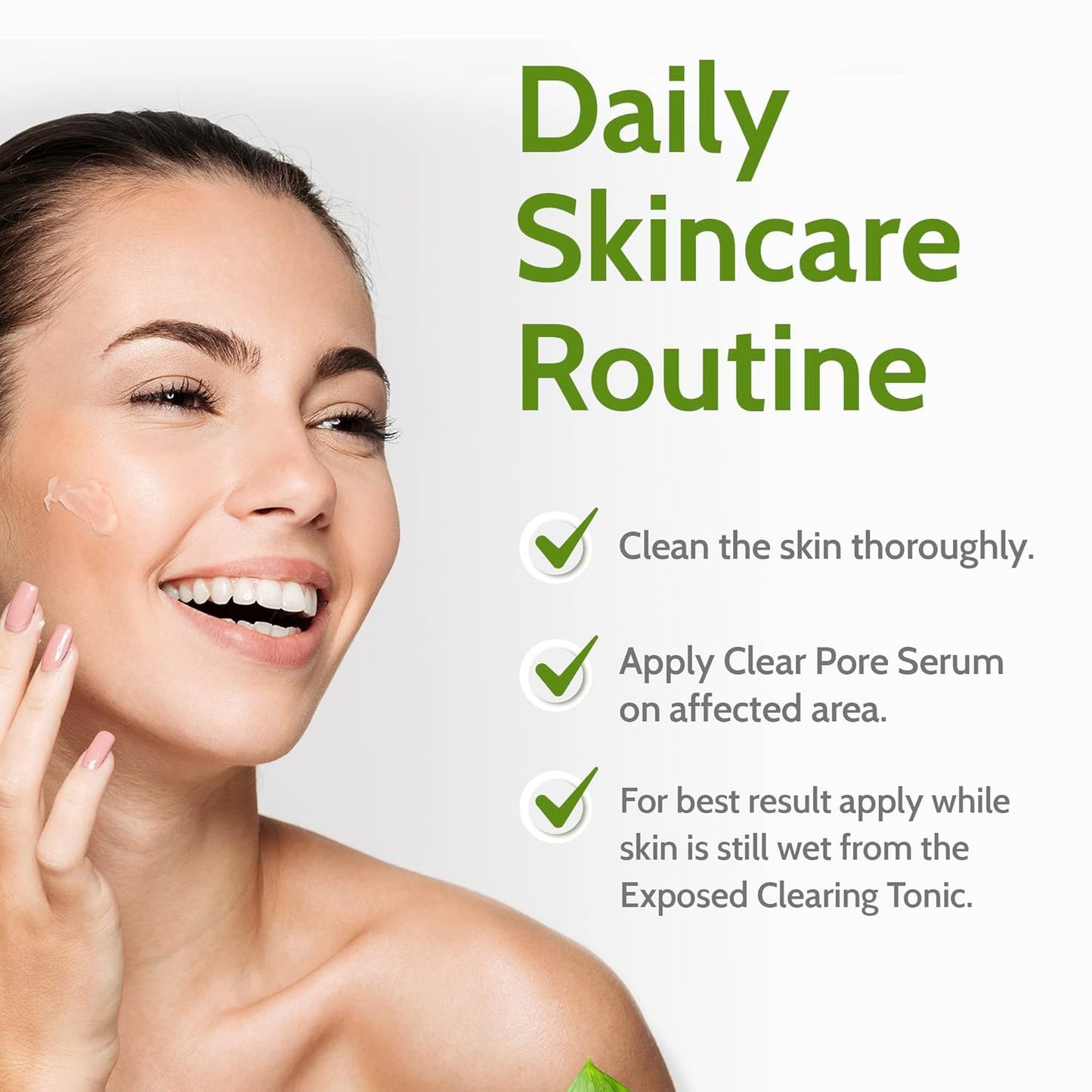 Exposed Skin Care Clear Pore Serum - Green Tea, Licorice Root, Salicylic Acid - Unisex Skin Serum for Oily, Sensitive Skin