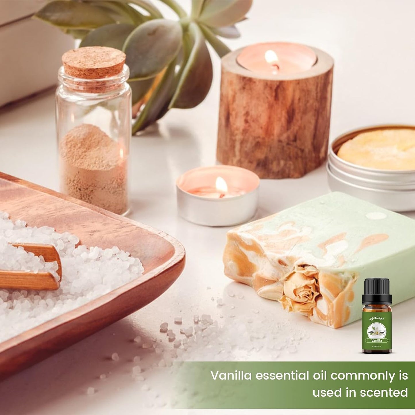 yethious 2 Pack Vanilla Essential Oil for Skin, Diffuser Organic 100% Pure Vanilla Aromatherapy Oil Vanilla Fragance Oil