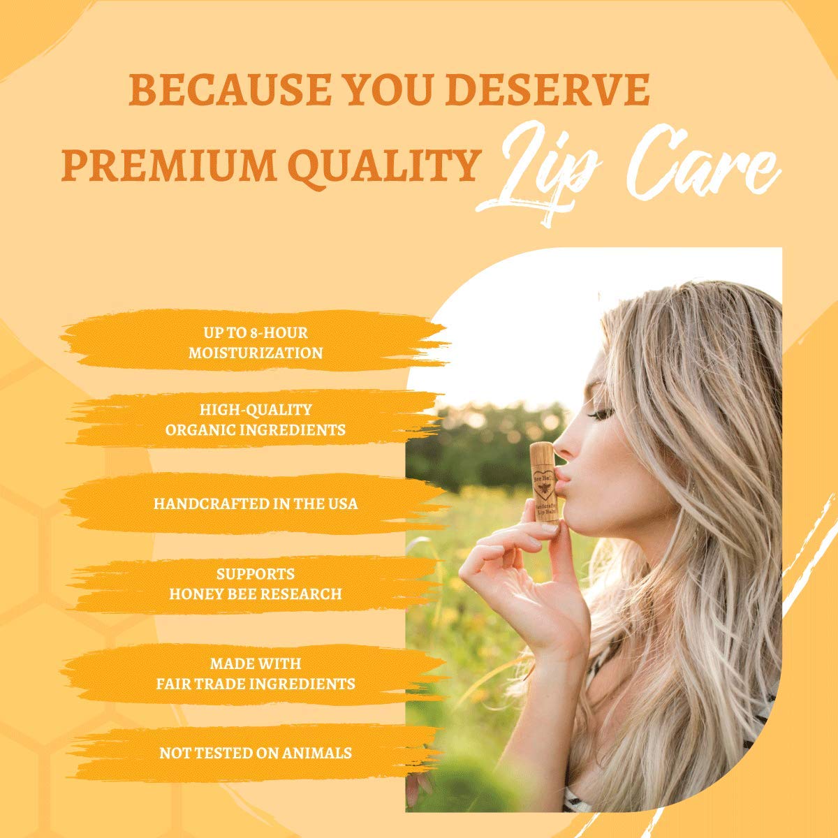 Bee Bella Lip Balm, Candy Cane, 3 Pack - Hydrating, Moisturizing Lip Care, 100% Natural, Original Organic Beeswax with Vitamin E, Handmade in USA