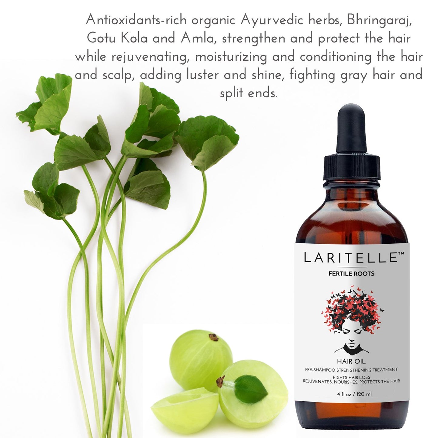 Organic Hair Growth Complex | Promotes New Hair Growth, Nourishes Follicles & Balances Hormones | Hair Loss Treatment | GMO-free