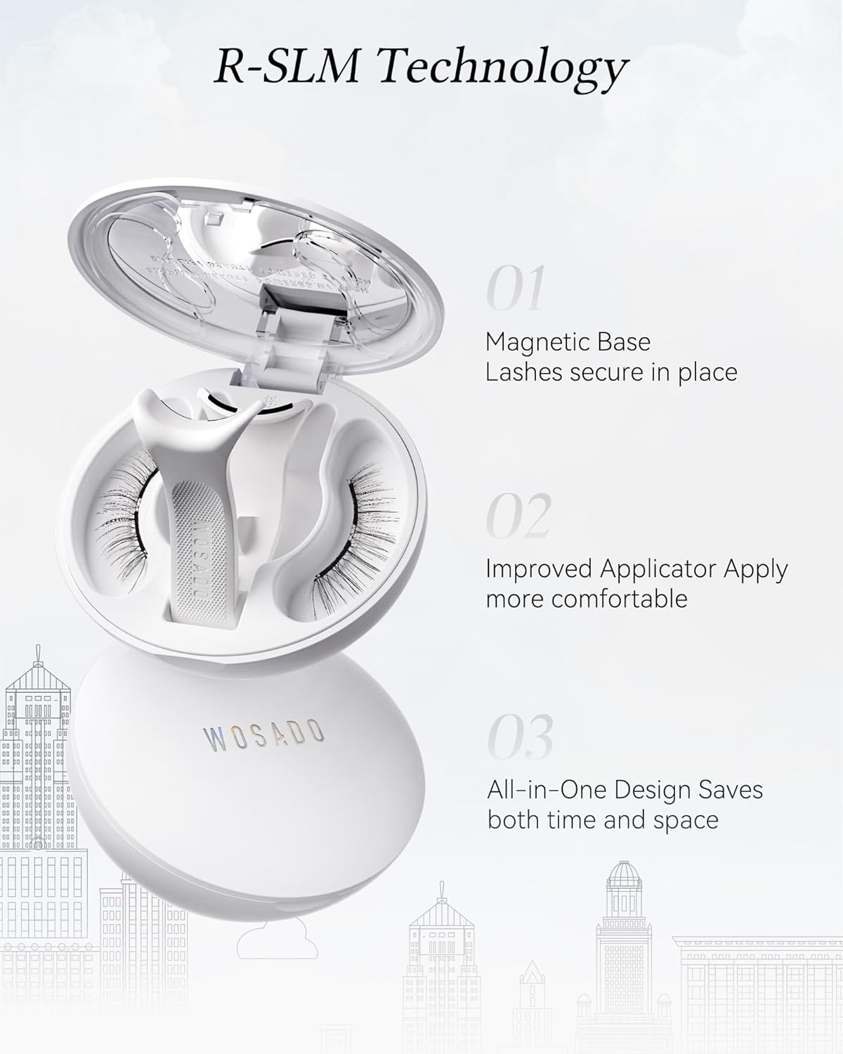 Magnetic Eyelashes with Applicator Kit, [No.25 Destination Collection: Vegas Flame] Reusable Magnetic Lashes without Eyeliner, Glue-free False Lashes, Waterproof, Lightweight