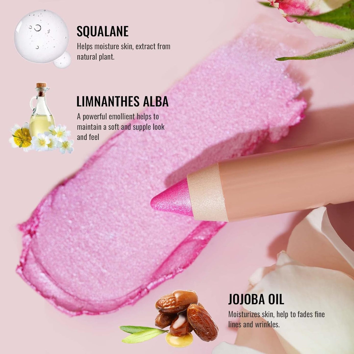 Oulac Milky White Eyeshadow Pencil – Twist-Up Waterproof Crayon, Subtle Shimmer Finish, Vegan & Cruelty-Free, 1.25g, WM04 Heaven's Dance