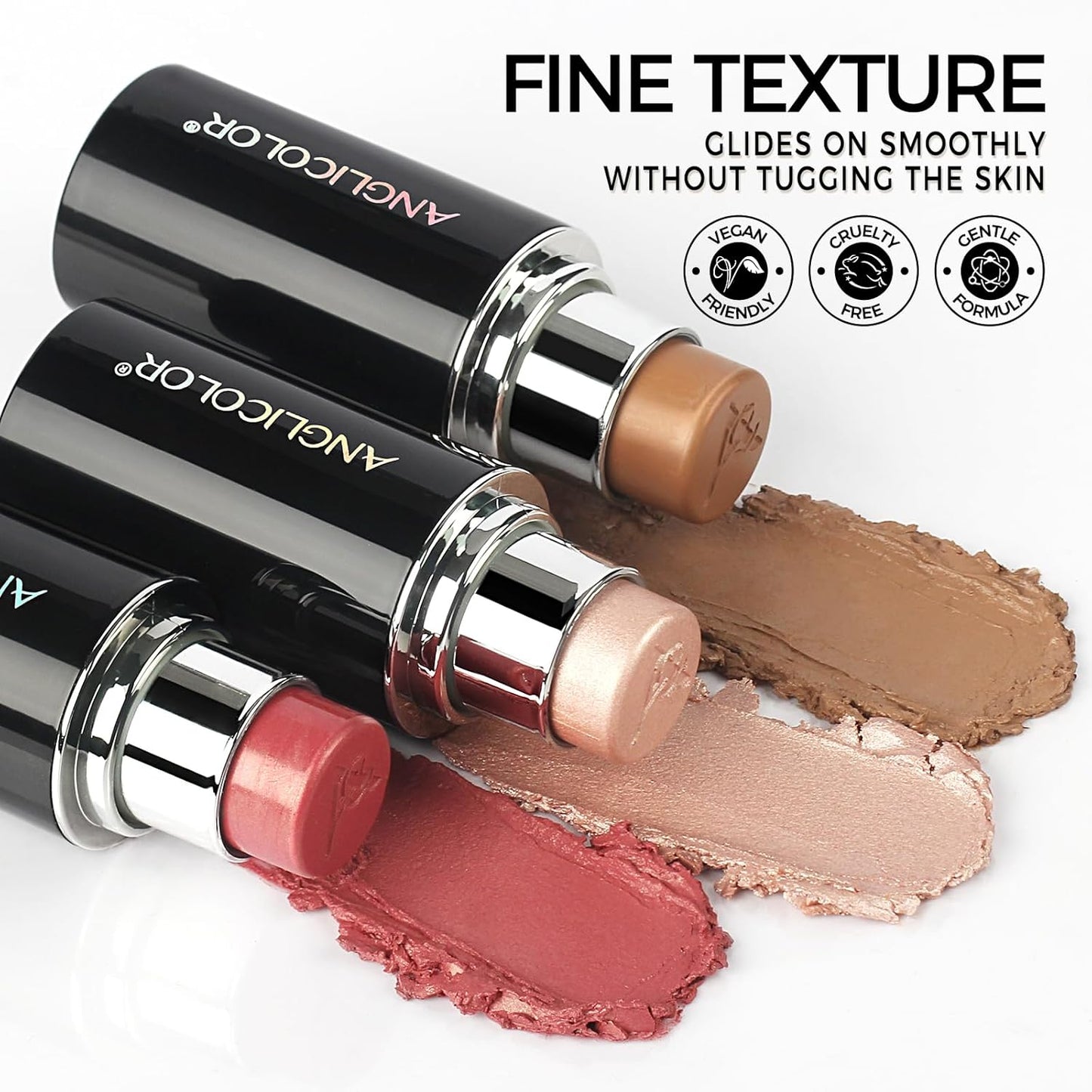 Blush Stick, Matte, Ceam Blush, Non-Greasy, Blush Stick for Cheeks, Blendable Color, Fragrance of Flowers, Smooth, Long Lasting, Highly Pigmented, Hydrate,Better for Fair Skin