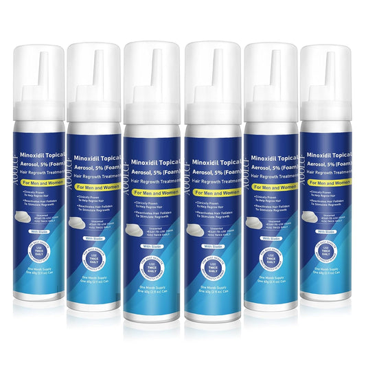 5% Topical Minoxidil Foam, Minoxidil for Men and Women, Infused with Biotin, Hair Growth Treatment, Supports Thicker and Fuller Hair & Beard (Minoxidil Foam, 12.66oz, 6 Month Supply)