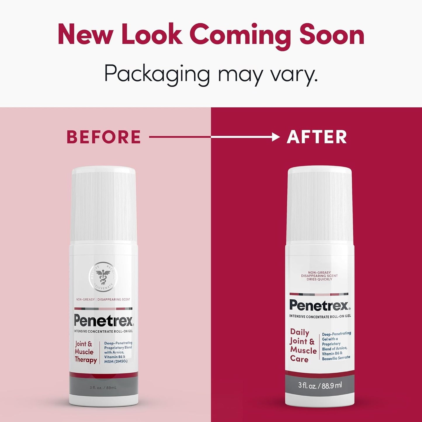 Penetrex Joint & Muscle Therapy - Soothing Gel for Back, Neck, Hands, Feet - Premium Whole Body Rub with Arnica, Vitamin B6 & MSM - 3oz Roll On Gel (3-Pack)