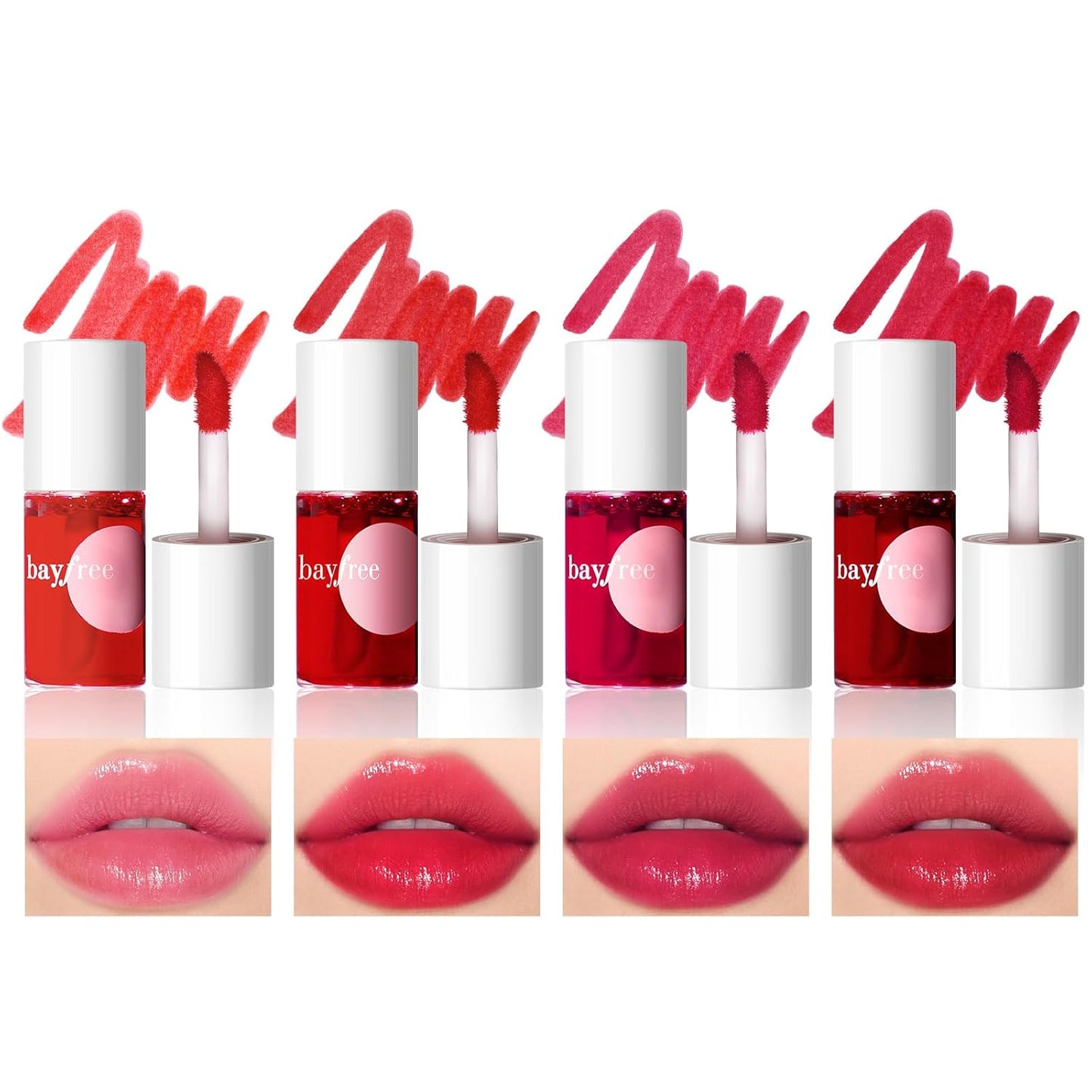 Lip Tint Stain, Long Lasting Korean Lip Stain Set, Non-sticky Waterproof Lightweight Lip and Cheek Tint, Moisturizing High Pigment Water Tint, Matte Finish Lip Tint