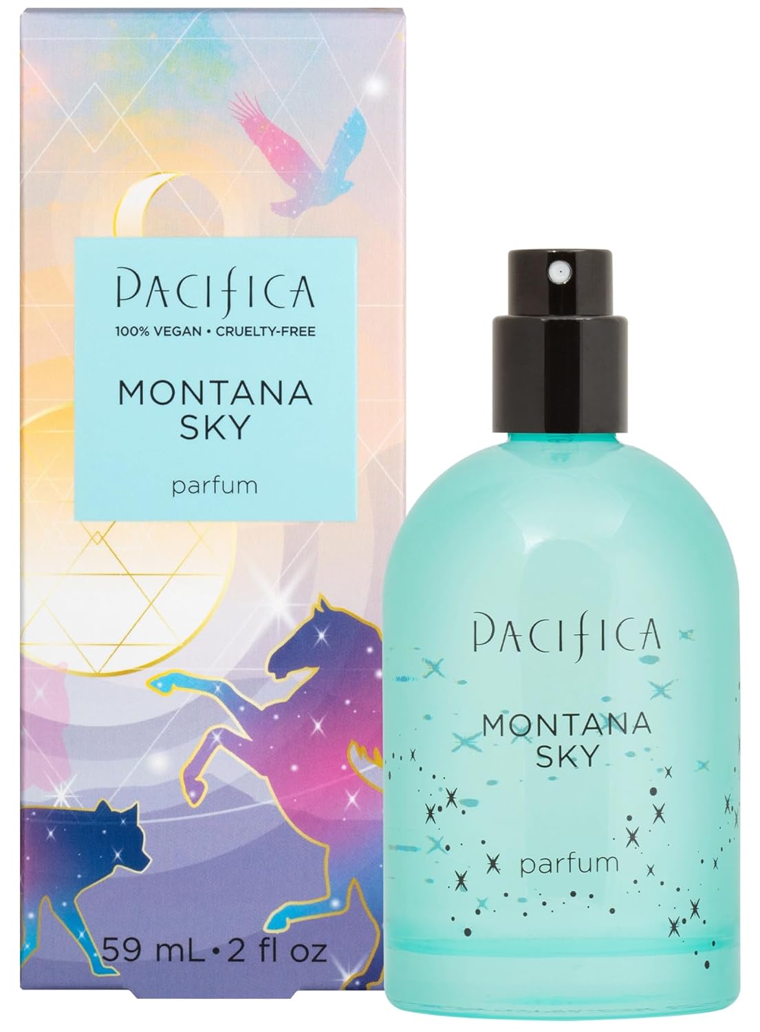 Pacifica Montana Sky Spray Perfume – Clean Vegan Fragrance for Women with Cedarwood & Sage – Grounding Earthy Woodsy Scent w/Cedarwood, Black Pepper, Sage, Cruelty-Free & Long-Lasting, 2 fl oz