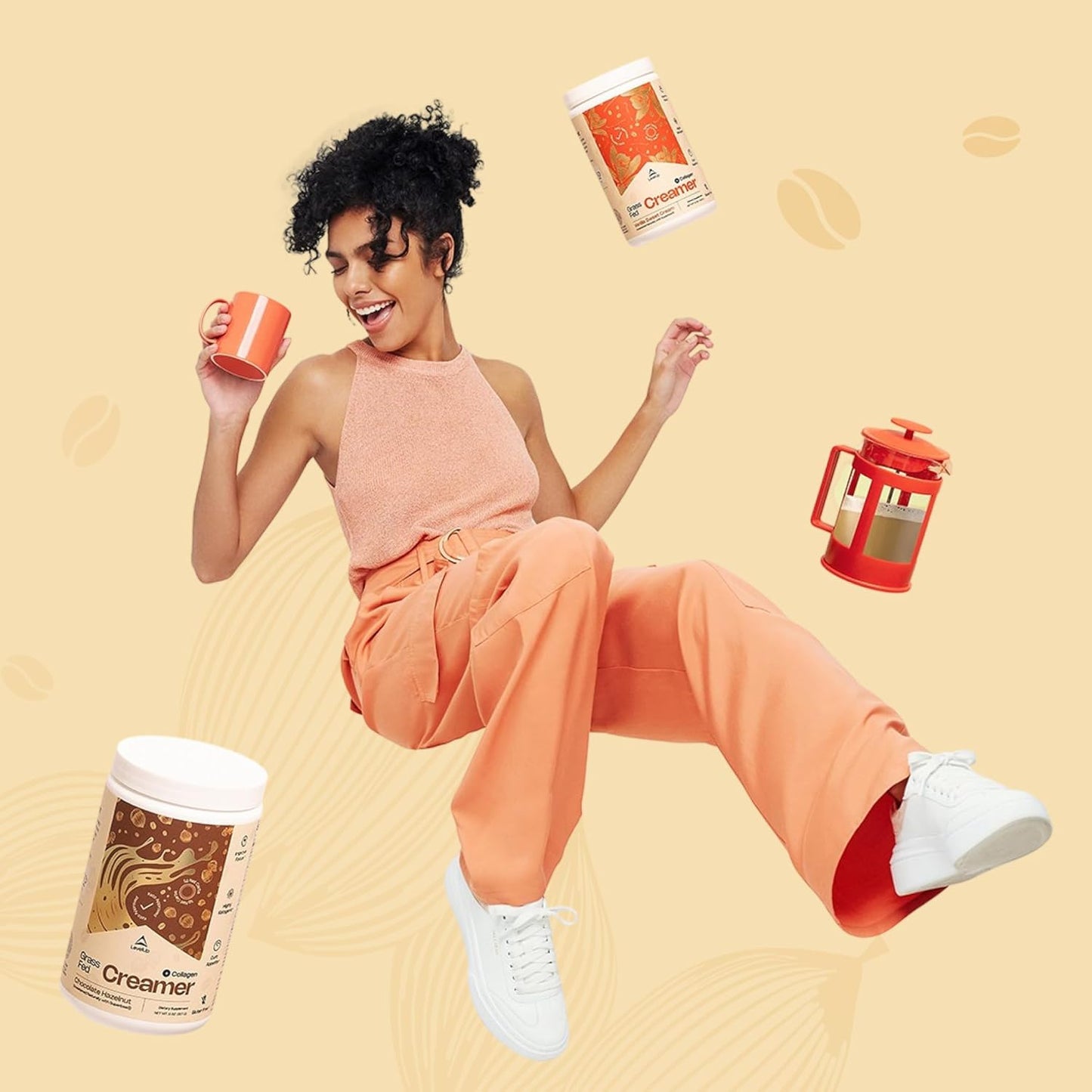 LevelUp Creamer, with Energizing MCT Oil and Collagen Peptides, Keto Coffee Creamer, Supports Natural Energy & Ketone Production - Original (Unsweetened) 19 oz