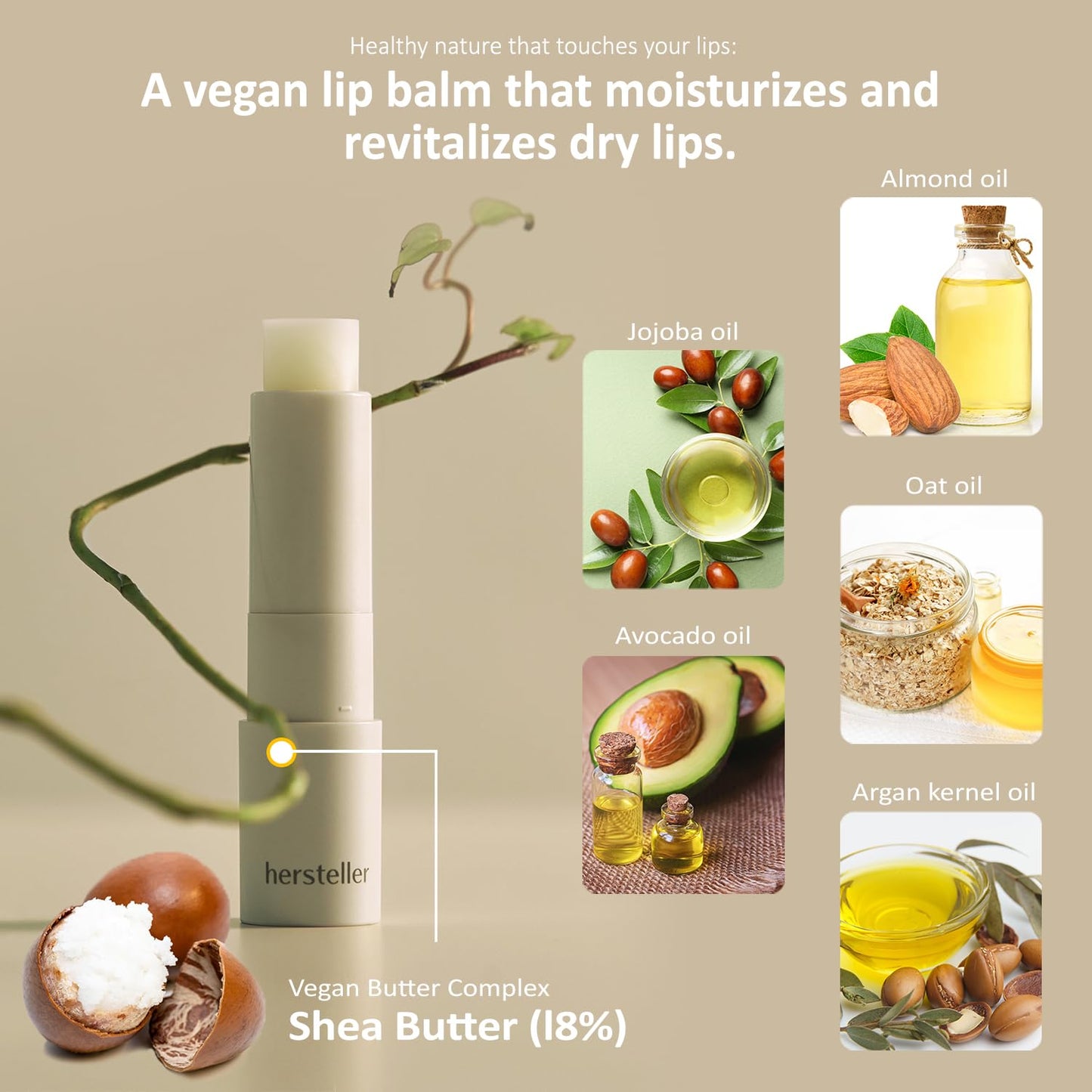 hersteller Nearby Recharging Lip Balm Vegan Butter Complex Intensive Moisturizing Treatment for Dry Lips and Cheek Natural Healthy Colors Rosy