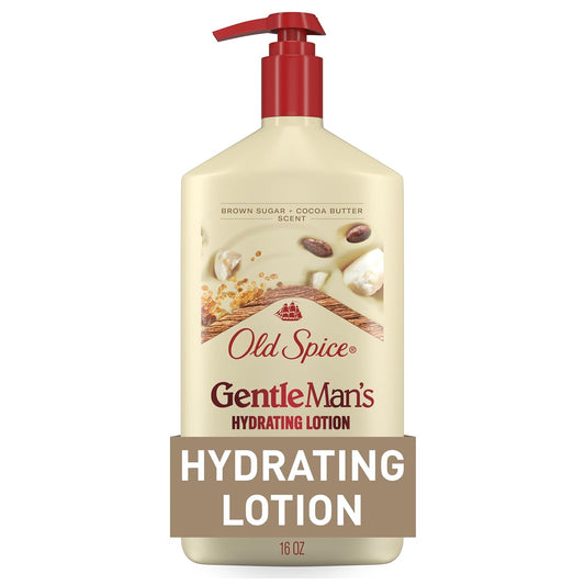 Old Spice Hand, Face & Body Lotion for Men, 24/7 Lightweight Moisturization with Vitamin B3, Instant Absorption, For All Skin Types, Brown Sugar + Cocoa Butter Scent, 16 oz