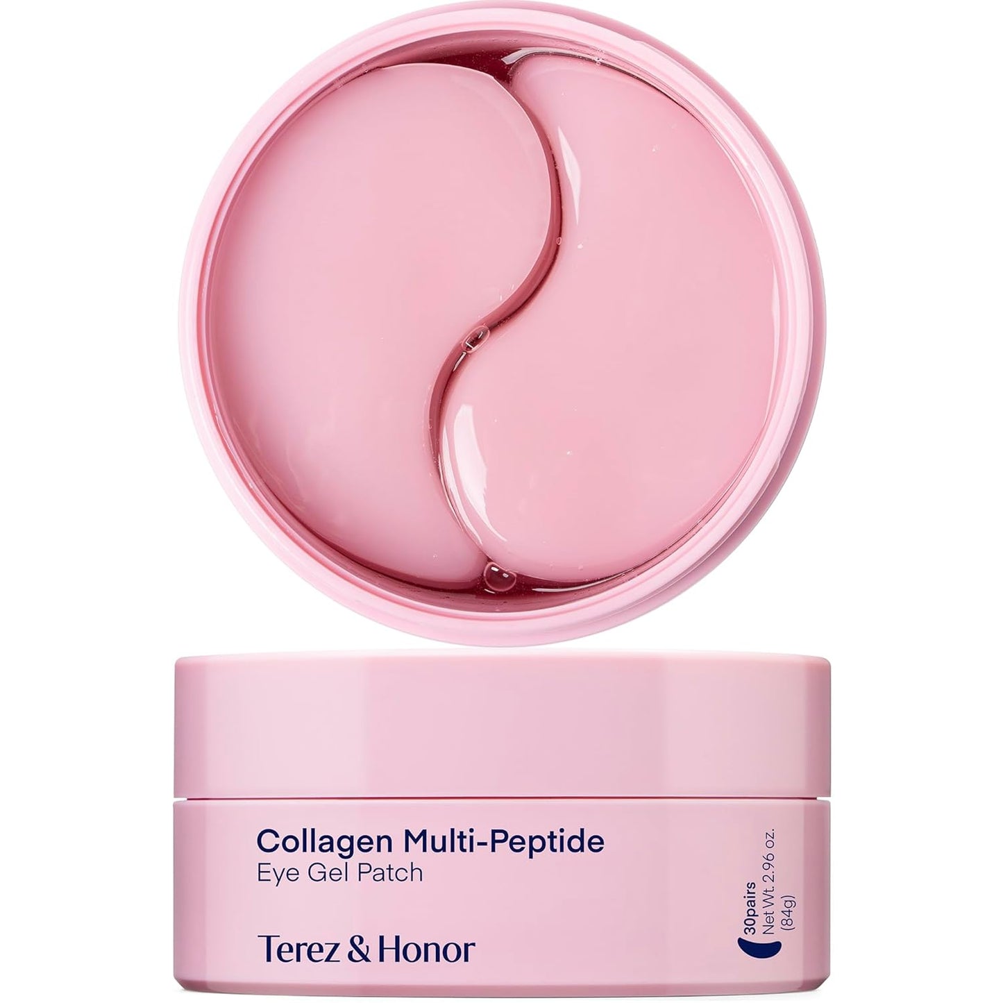 TEREZ & HONOR Peptide Collagen Under Eye Patches - 60 Korean Firming, Glowing & Hydrating Hydrogel Mask for Puffy Eyes, Dark Circles, Wrinkles, Fine Lines, Undereye Bags - Anti-Aging Eye Gel Pads