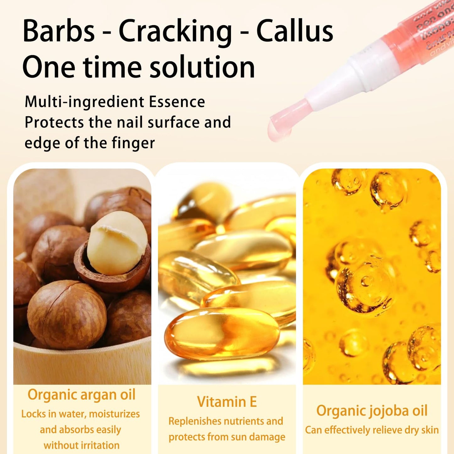 2pcs Cuticle Oil Pen Sweet Almond Nail Growth Serum and Repair Treatment Hydrating Oilfor DryCuticles and Skin CuticleBuddy Revitalize Nailswith Radiant Cosmetics' NailGrowthOil