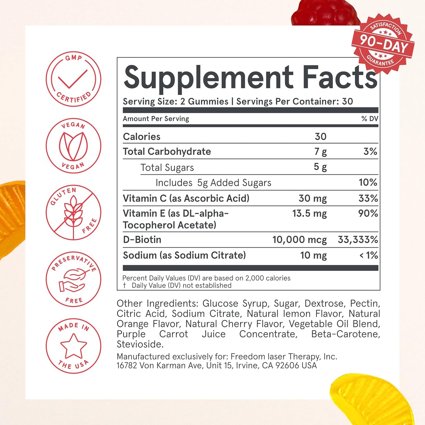 iRestore Hair Gummy Vitamins, Vegan Biotin Gummies for Hair Skin and Nails Gummies, Hair Gummies, Biotin Gummies for Hair Growth Biotin Vitamins Hair Vitamins Gummies for Women & Men, Biotin 10000mcg