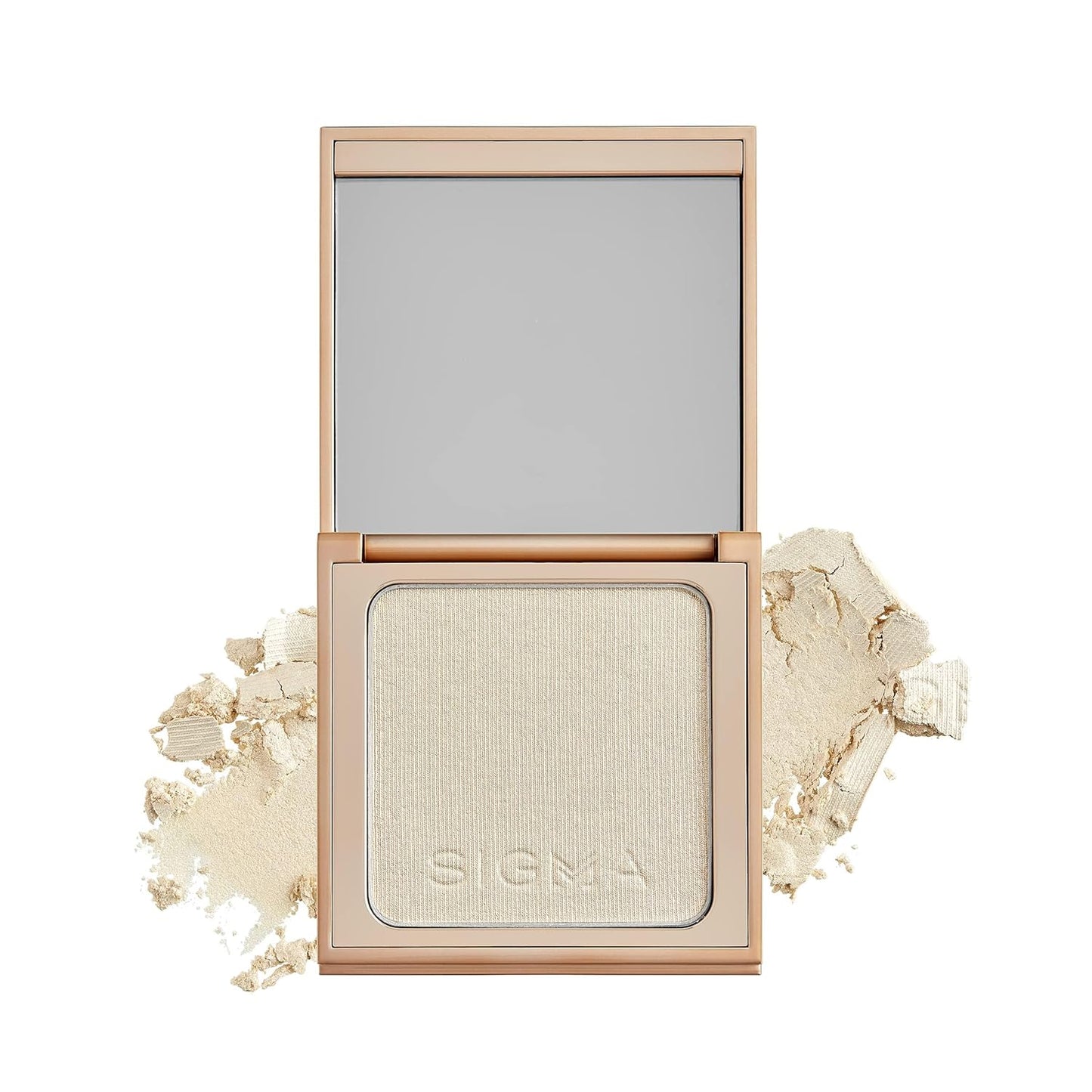Sigma Beauty Highlighter Makeup – Illuminating Highlighting Powder for Face, Sheer Glimmer Face Highlighter for Cheeks, Cupid’s Bow, & Brow Bone (Moonbeam, Rich Pearl Metallic)
