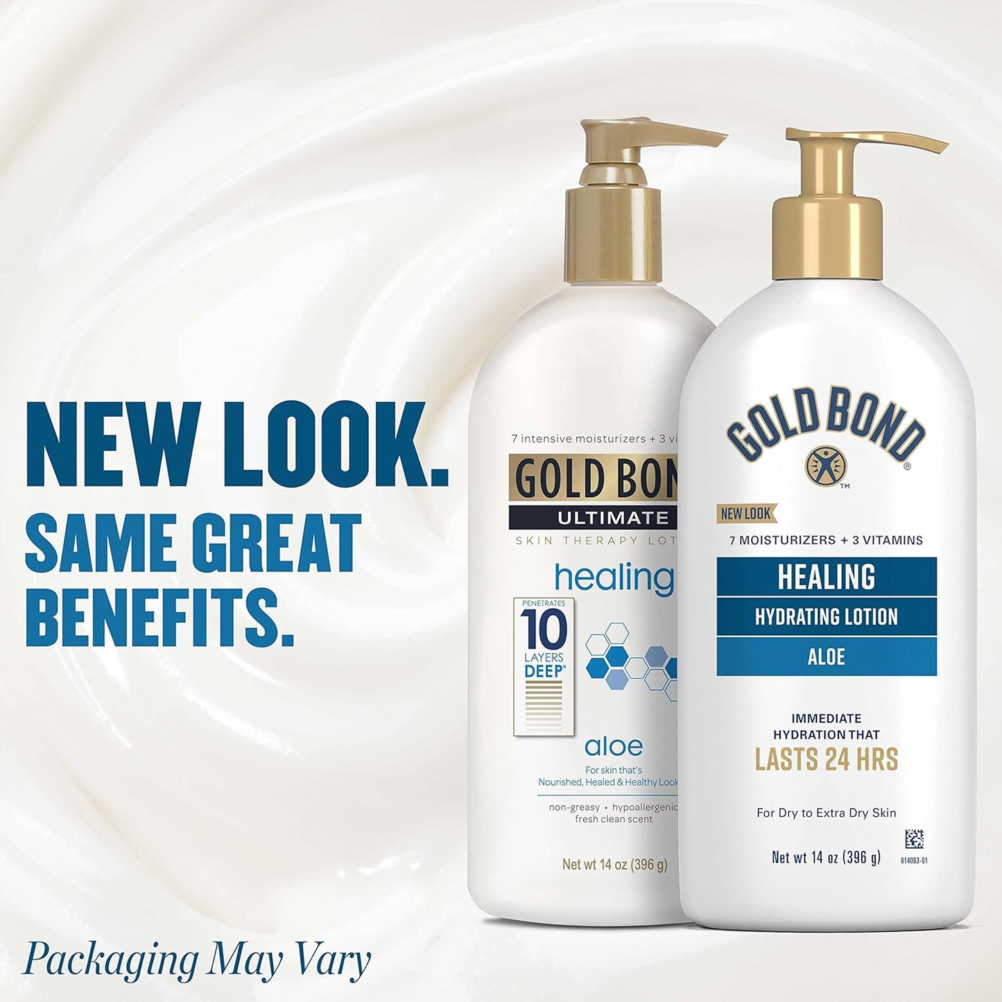 Gold Bond Ultimate Healing Skin Therapy Lotion with Aloe, 14 oz., Non-Greasy & Hypoallergenic