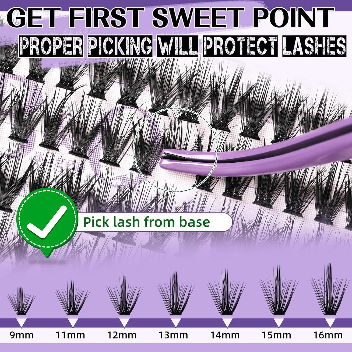 B&Qaugen Lash Extension Kit for Beginners Eyelash Extension Kit Manga Lash Clusters Kit 280 PCS Individual Lashes Kit Volume 40D+50D Soft D Curl Eye Lash Extension Lash Kit(Manga-40D+50D-D-9-16MIX)