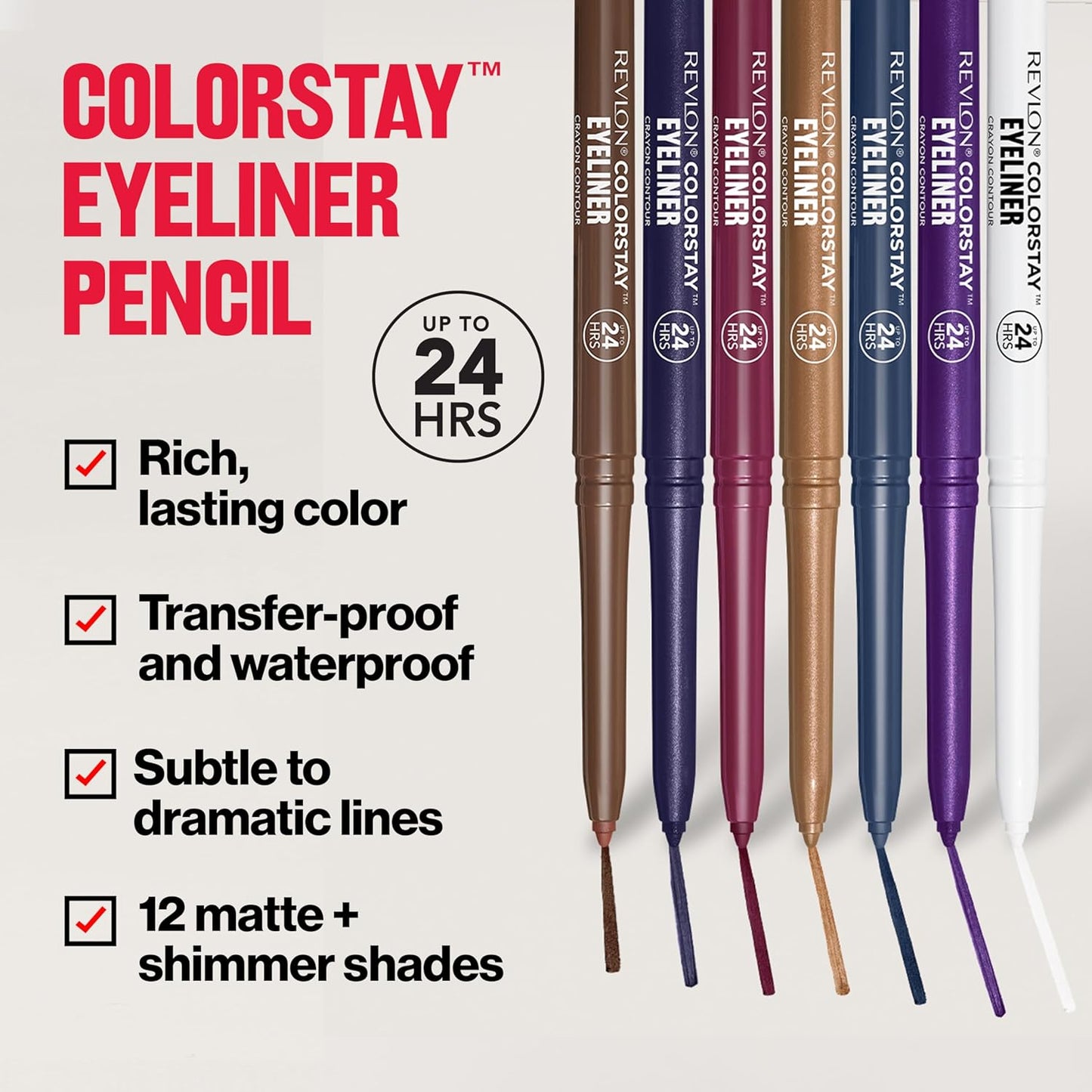 REVLON ColorStay Pencil Waterproof Eyeliner, Smudge-Proof, Eye Makeup with Built-In Sharpener, 206 Jade, 0.01 oz (Pack of 2)